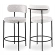 Meridian Furniture Beacon Cream Boucle Fabric Stool (Set of 2)