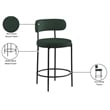 Meridian Furniture Beacon Green Boucle Fabric Stool (Set of 2)