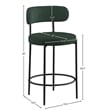 Meridian Furniture Beacon Green Boucle Fabric Stool (Set of 2)