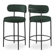 Meridian Furniture Beacon Green Boucle Fabric Stool (Set of 2)