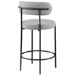 Meridian Furniture Beacon Grey Boucle Fabric Stool (Set of 2)