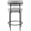 Meridian Furniture Beacon Grey Boucle Fabric Stool (Set of 2)