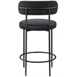 Meridian Furniture Beacon Black Vegan Leather Seat Stool (Set of 2)