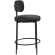 Meridian Furniture Beacon Black Vegan Leather Seat Stool (Set of 2)