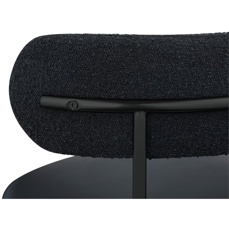 Meridian Furniture Beacon Black Vegan Leather Seat Stool (Set of 2)