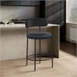 Meridian Furniture Beacon Black Vegan Leather Seat Stool (Set of 2)