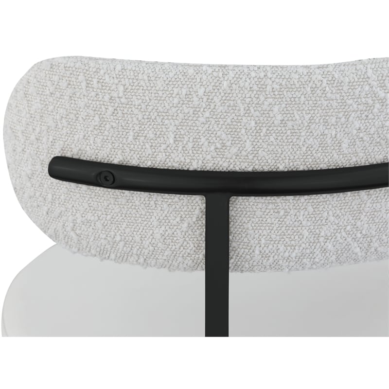 Meridian Furniture Beacon Cream Vegan Leather Seat Stool (Set of 2)