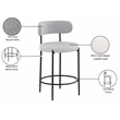 Meridian Furniture Beacon Taupe Vegan Leather Seat Stool (Set of 2)