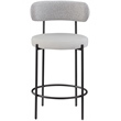 Meridian Furniture Beacon Taupe Vegan Leather Seat Stool (Set of 2)