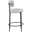 Meridian Furniture Beacon Taupe Vegan Leather Seat Stool (Set of 2)