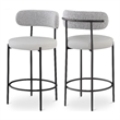 Meridian Furniture Beacon Taupe Vegan Leather Seat Stool (Set of 2)