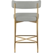 Meridian Furniture Rivage Light Grey Linen Textured Fabric Stool (Set of 2)