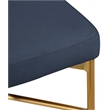 Meridian Furniture Rivage Deep Navy Linen Textured Fabric Stool (Set of 2)