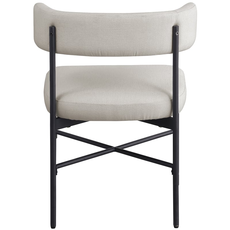 Meridian Furniture Rivage Beige Linen Textured Fabric Dining Chair (Set of 2)
