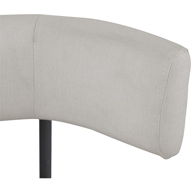 Meridian Furniture Rivage Beige Linen Textured Fabric Dining Chair (Set of 2)