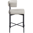 Meridian Furniture Rivage Beige Durable Linen Textured Fabric Stool (Set of 2)