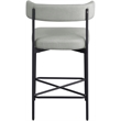 Meridian Furniture Rivage Light Grey Linen Textured Fabric Stool (Set of 2)