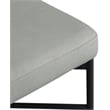 Meridian Furniture Rivage Light Grey Linen Textured Fabric Stool (Set of 2)