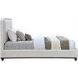 Meridian Furniture Nolita Cream Linen Textured Fabric Twin Bed