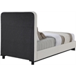 Meridian Furniture Nolita Cream Linen Textured Fabric Twin Bed
