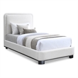 Meridian Furniture Nolita Cream Linen Textured Fabric Twin Bed