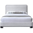 Meridian Furniture Nolita Grey Linen Textured Fabric King Bed