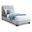 Meridian Furniture Nolita Grey Linen Textured Fabric Twin Bed