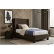 Meridian Furniture Penny Brown Boucle Fabric Twin Bed