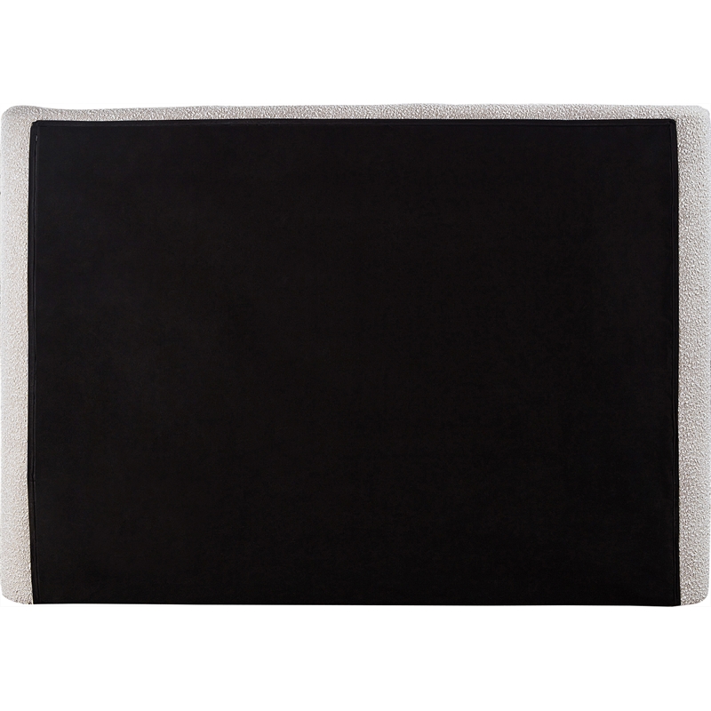 Meridian Furniture Penny Cream Boucle Fabric Full Bed