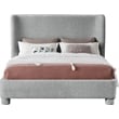 Meridian Furniture Penny Grey Boucle Fabric King Bed