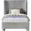 Meridian Furniture Penny Grey Boucle Fabric Twin Bed