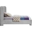 Meridian Furniture Penny Grey Boucle Fabric Twin Bed