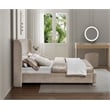 Meridian Furniture Penny Beige Chenille Fabric King Bed