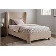 Meridian Furniture Penny Beige Chenille Fabric Twin Bed