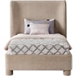 Meridian Furniture Penny Beige Chenille Fabric Twin Bed