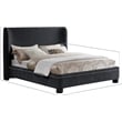 Meridian Furniture Penny Black Chenille Fabric Full Bed