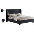 Meridian Furniture Penny Black Chenille Fabric Full Bed