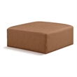 Meridian Furniture Cube Brown Vegan Leather Ottoman