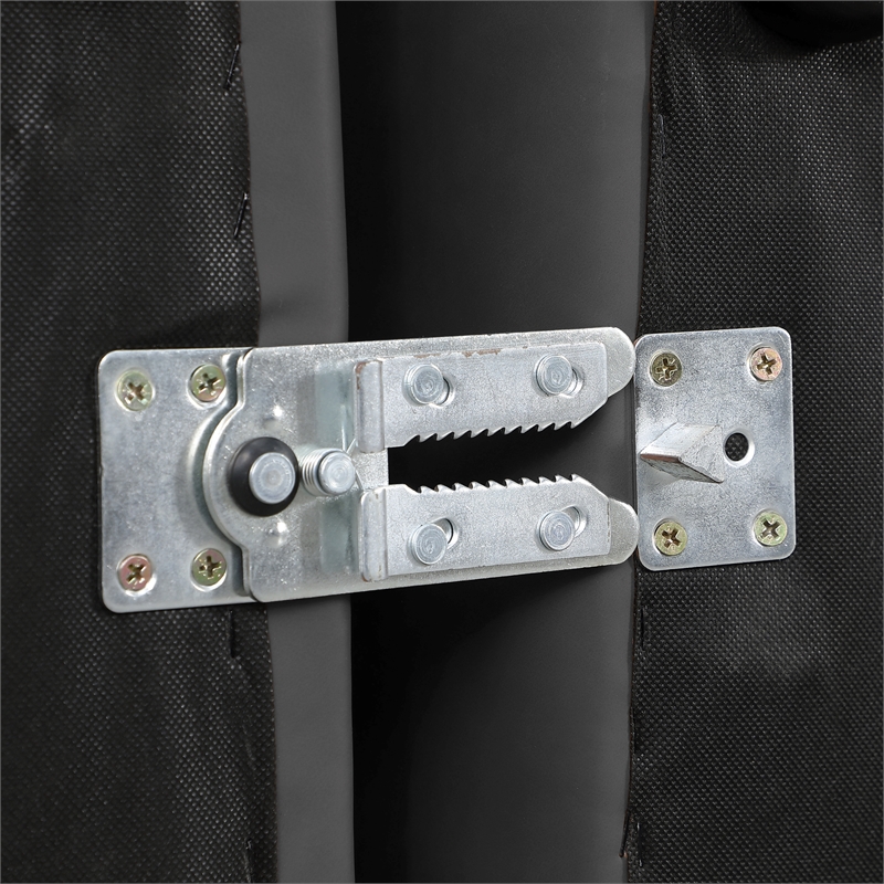 Meridian Furniture Cube Charcoal Grey Vegan Leather Ottoman