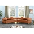 Meridian Furniture Belsa Cognac Velvet 2pc. Sectional
