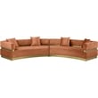 Meridian Furniture Belsa Cognac Velvet 2pc. Sectional