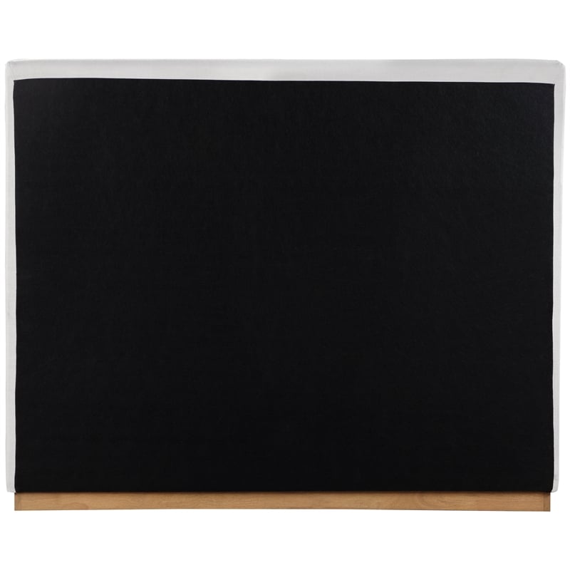 Meridian Furniture Alfie Cream Linen Textured Fabric Full Bed