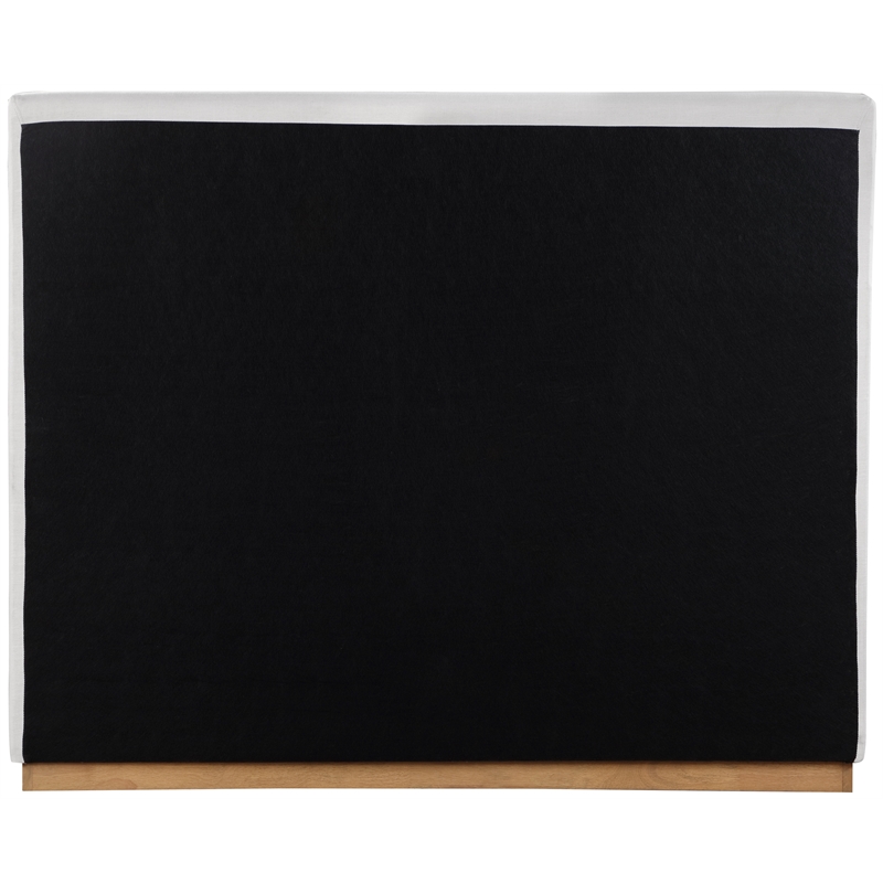 Meridian Furniture Alfie Cream Linen Textured Fabric King Bed