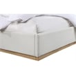 Meridian Furniture Alfie Cream Linen Textured Fabric King Bed