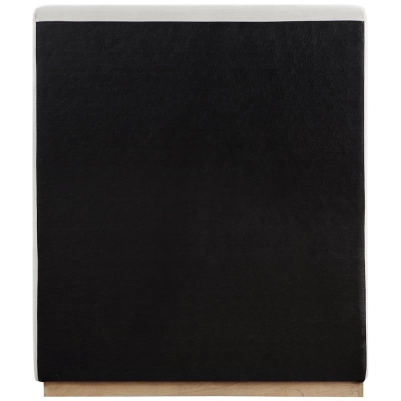 Meridian Furniture Alfie Cream Linen Textured Fabric Twin Bed