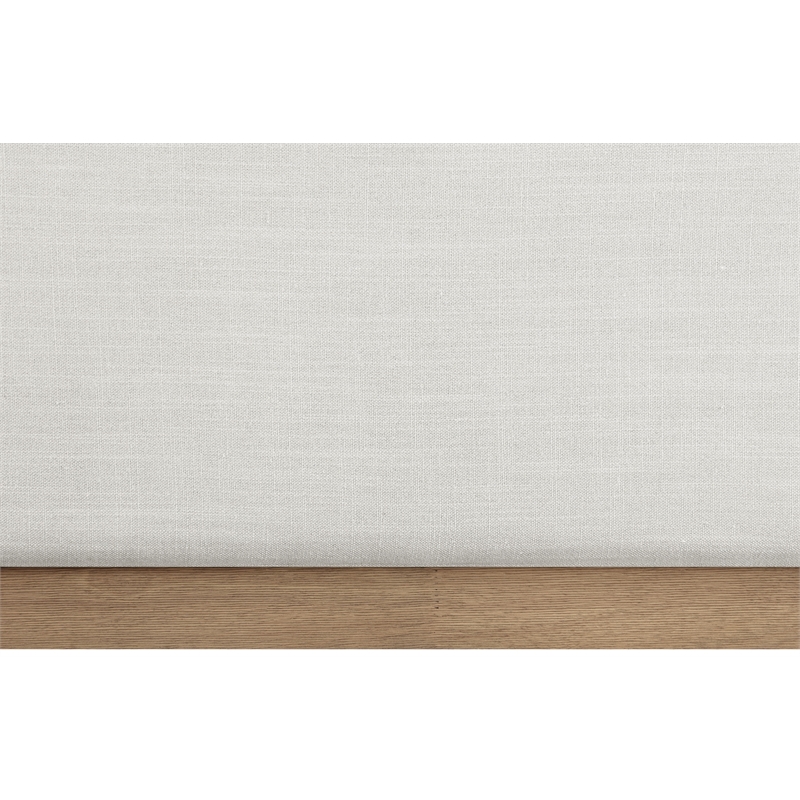 Meridian Furniture Alfie Cream Linen Textured Fabric Twin Bed