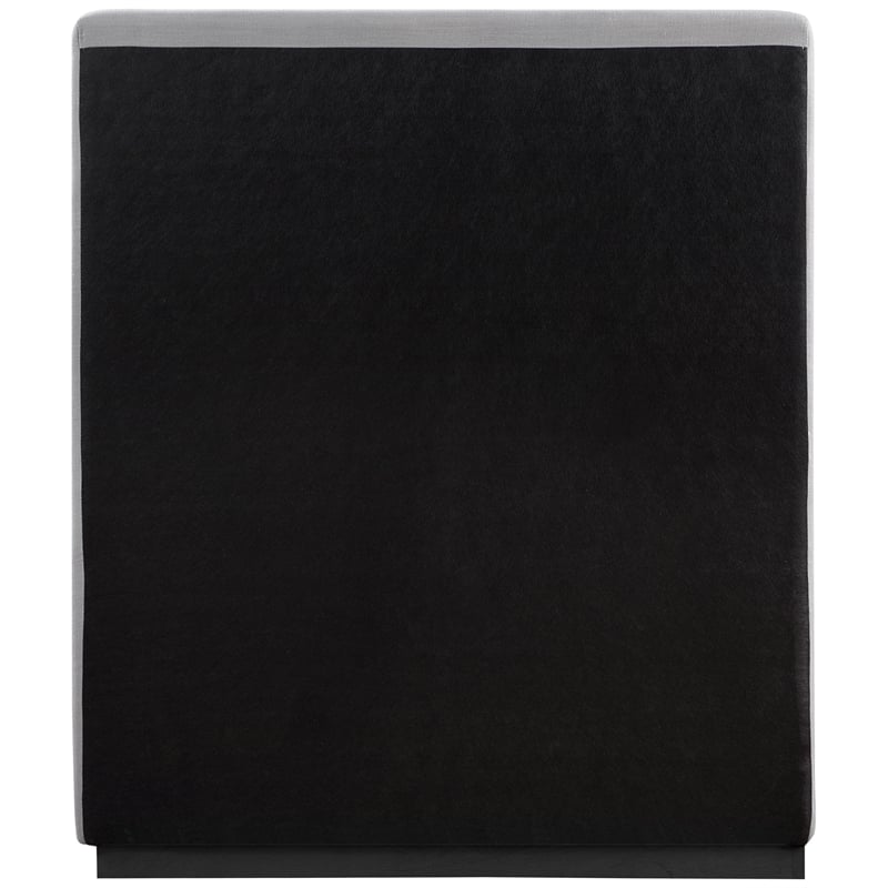 Meridian Furniture Alfie Grey Linen Textured Fabric Twin Bed