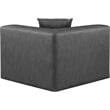 Meridian Furniture Cube Charcoal Grey Vegan Leather Corner Chair