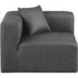 Meridian Furniture Cube Charcoal Grey Vegan Leather Corner Chair