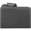 Meridian Furniture Cube Charcoal Grey Vegan Leather Corner Chair